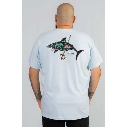 Camiseta Masculina Com Estampa DANGEROUS SHARK OKDOK Tecido Premium 100% Algodão