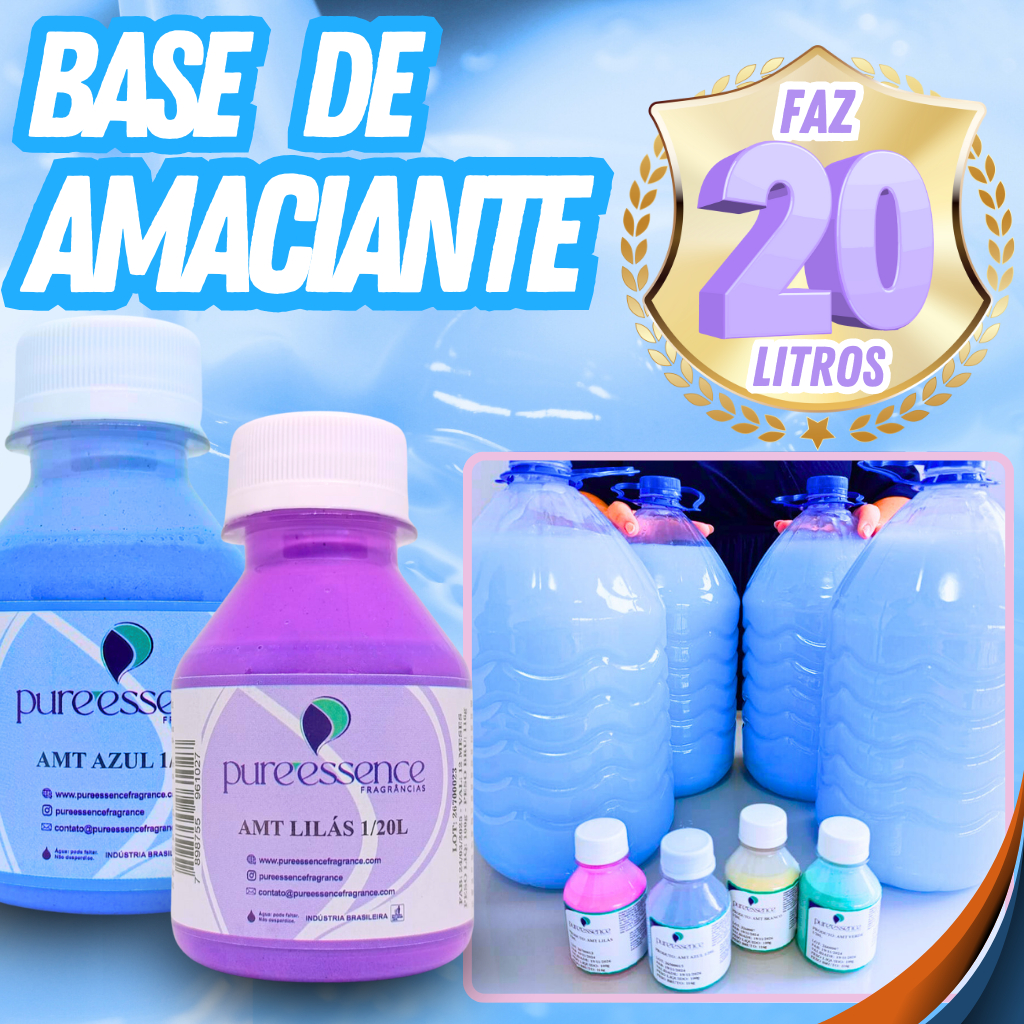 Base Amaciante concentrada faz 20 litros perfumada tipo BQ DAWNYEX BQ SONHO