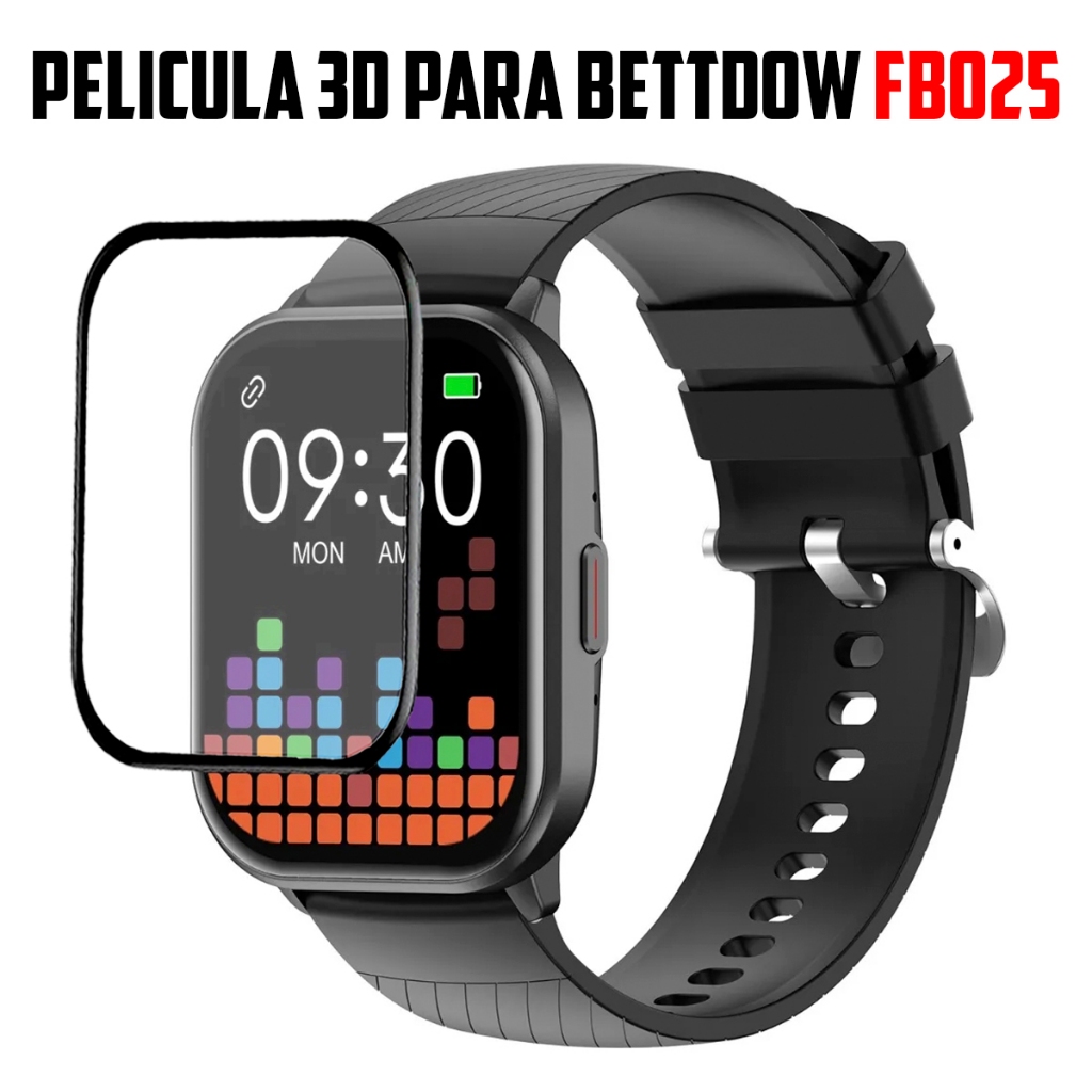 Pelicula 3D para Smartwatch Bettdow FB025 super resistente pelicula com borda 3d em Oferta na Shopee