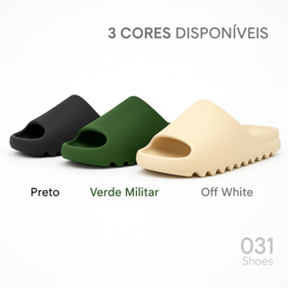Chinelo Nuvem Slide Unissex Confortável Macio Antiderrapante - Preto, Verde Militar ou Off White em Oferta na Shopee