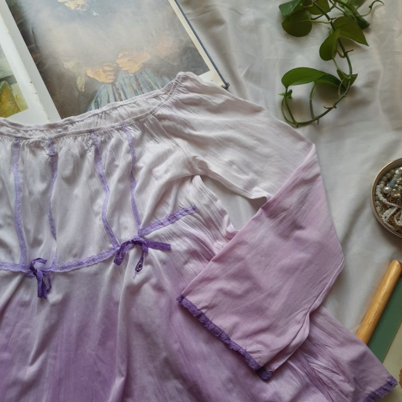 Blusinha de ombro a ombro ciganinha roxa Bianca