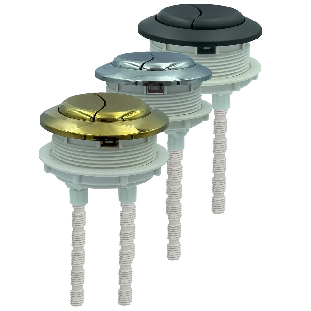 Botão Acionador Duplo Para Caixa de Descarga Acoplada Dual Flush Eternit 57mm 58mm 60mm