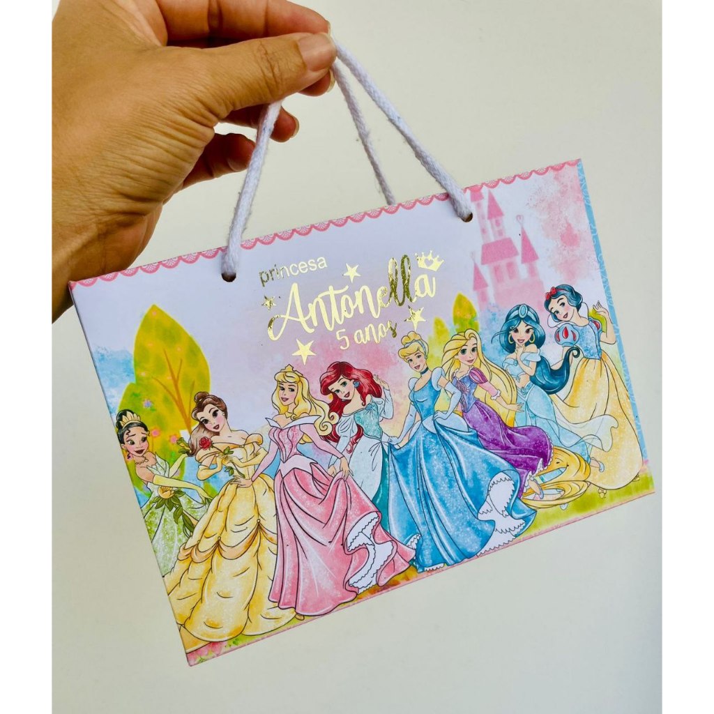 Sacolinha Surpresa Princesas Disney modelo 2/ Personalizados/Lembrancinhas/Festa infantil/Aniversário/ sacola