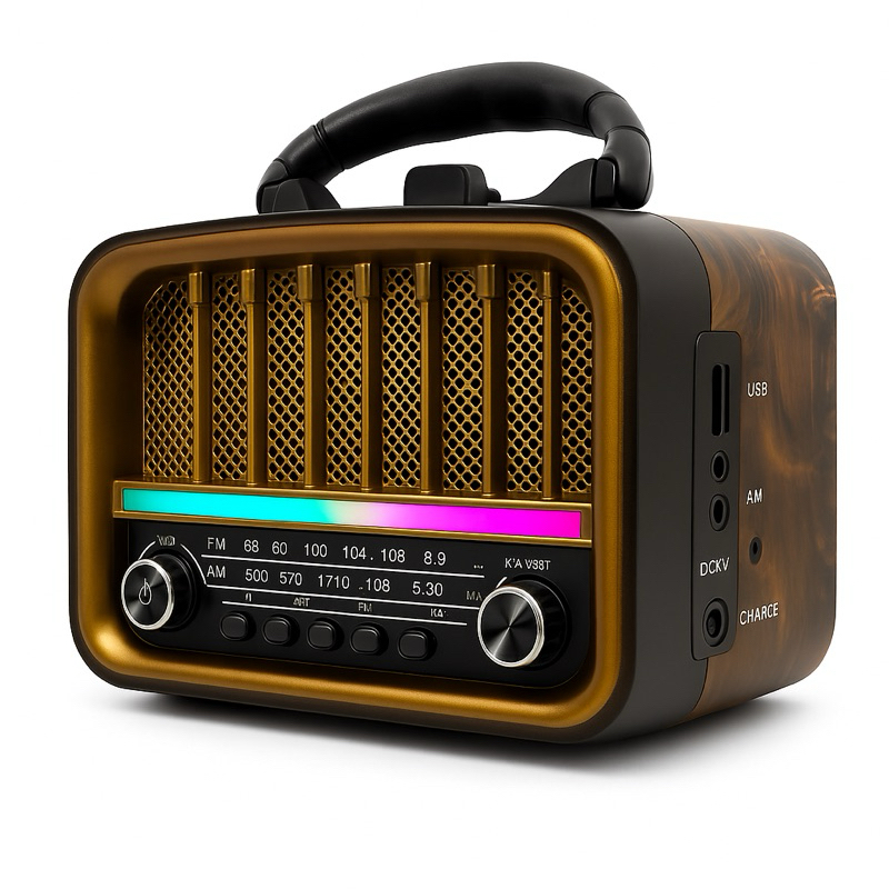 Rádio Am Fm Retrô Vintage Antigo Bluetooth Pen Drive Bateria