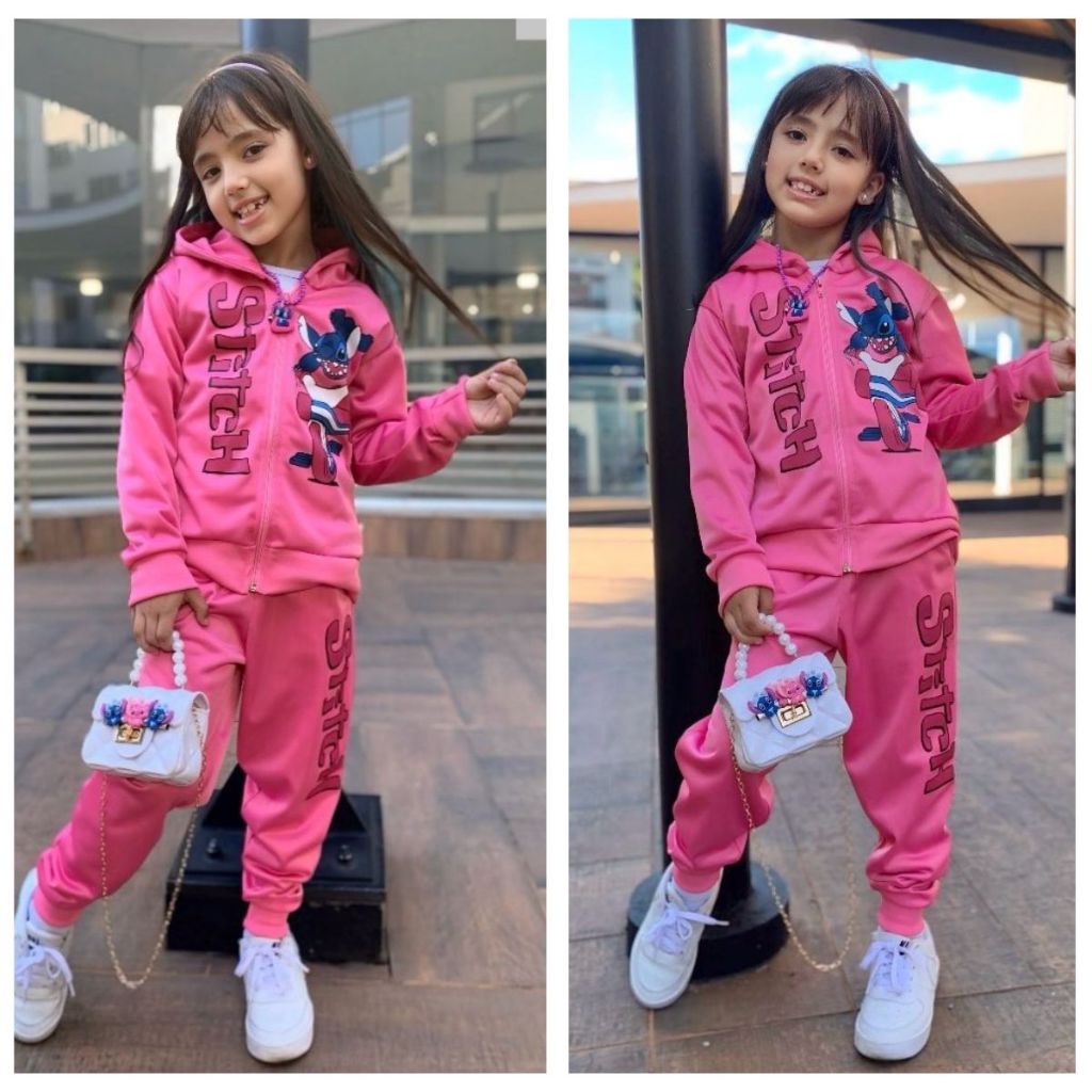 blusa de frio infantil menina com touca e calça de moletom conjunto moletom agasalho chimpa flanelado quentinho