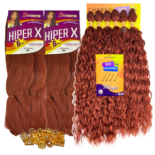 Kit Tranças Gypsy Braids Cabelo Bio Orgânico Maya + 2 Jumbo Hiper X em Oferta na Shopee