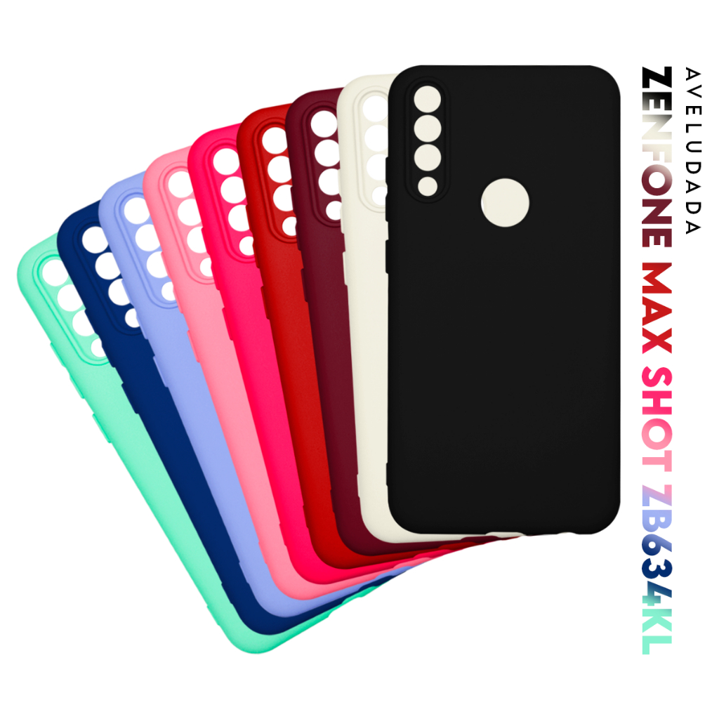 Capa Capinha Case Emborrachada Carbon Preta Asus Zenfone Max Shot ZB634KL tela 6.26 pol.