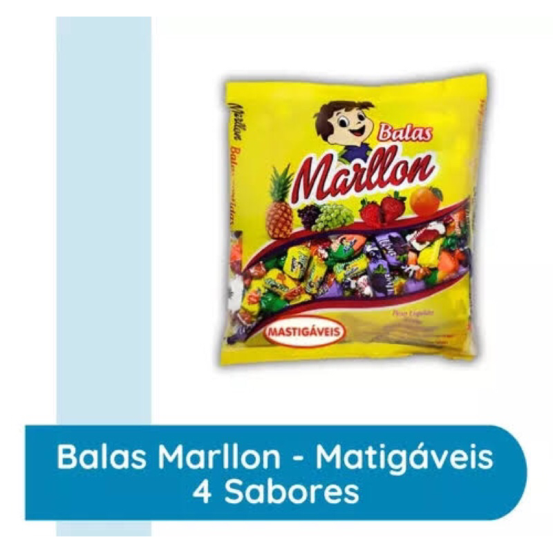 BALAS MARLLON FRUTAS MASTIGAVEL 500G - A MAIS VENDIDA!