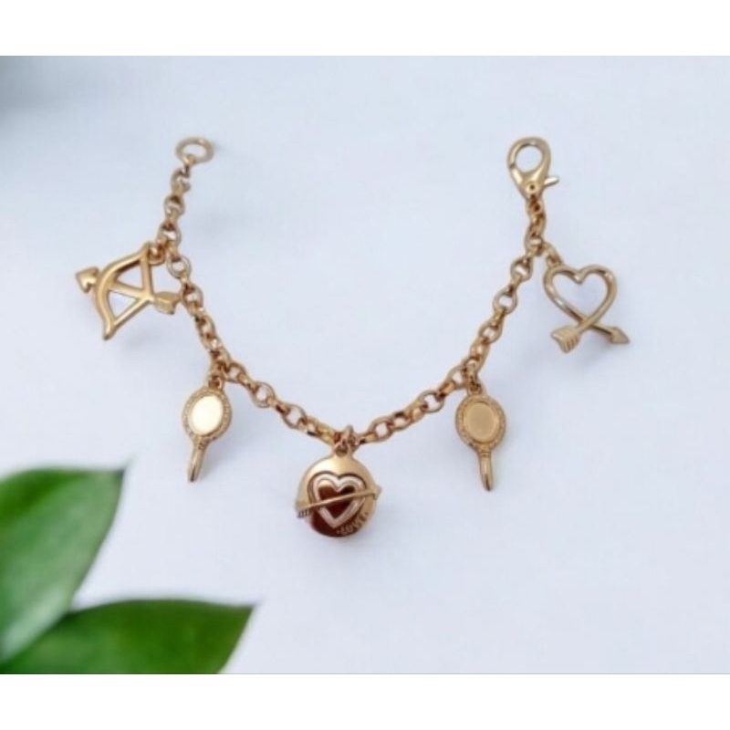 Pulseira Folheada Orixa Oxum Oxossi Abebe Coração Ofa Umbanda Candomblé