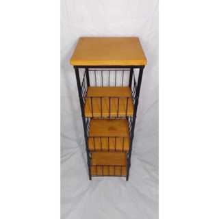 Fruteira De Ferro E Madeira De Chão 3 Andares Suporte Filtro marela em Oferta na Shopee