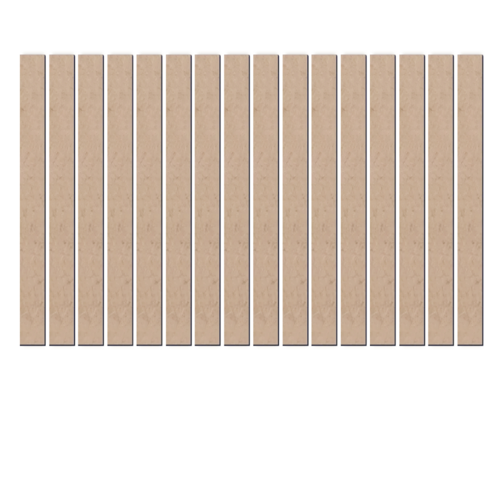 Kit 40 Ripas Cru 120Cm Mdf Madeira Ripado Shiplap Painel Decorativo Retangular Decoração Quarto