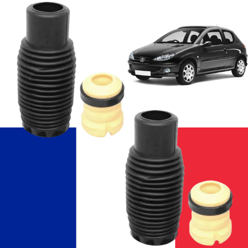 Kit Dianteiro Suspensão Peugeot 206 207 Escapade Hoggar – Batente + Coifa