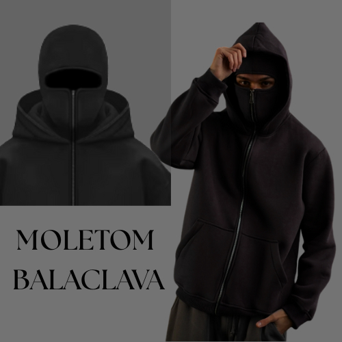 MOLETOM GENERICO COM BALACLAVA NINJA, MINIMALISTA