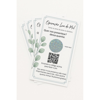 kit cartões Qr Code Pix - Hora Da Gravata | Operação Lua De Mel em Oferta na Shopee