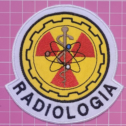 Bordado Logo Radiologia Patch Bordado Para Jalecos Profissão Termocolante/Velcro Alta Qualidade