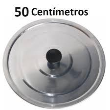 Tampa De Aluminio 50 Cm Com Pomeu De Madeira em Oferta na Shopee