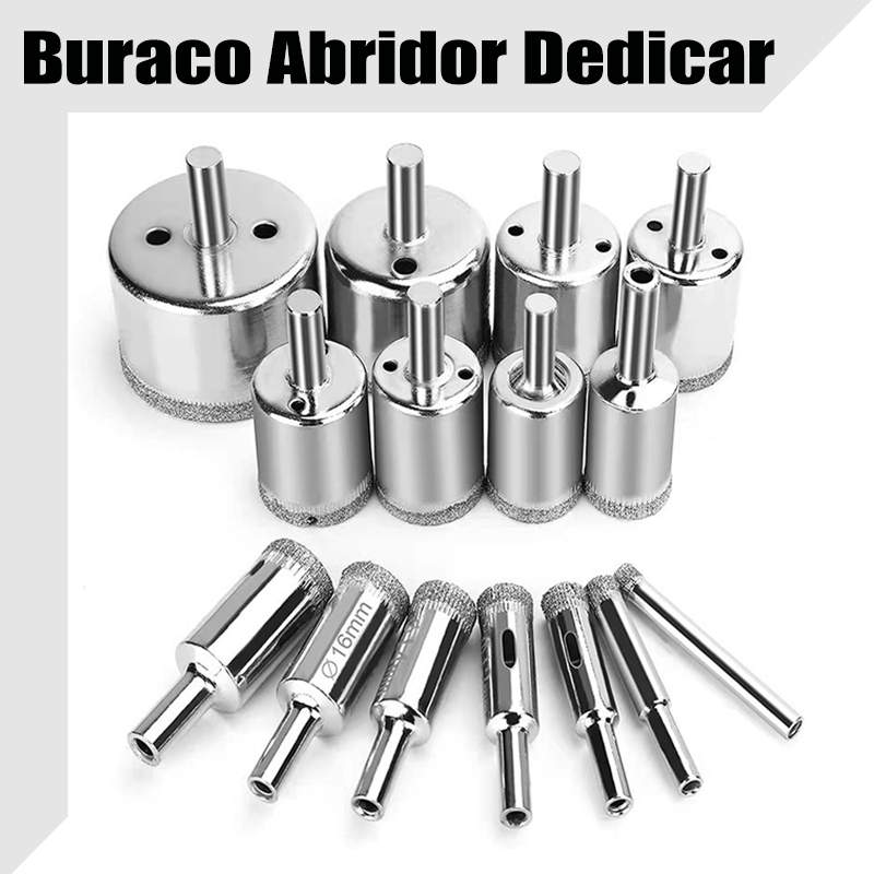 Jogo de Serra Copo com 15 Brocas Diamantadas para Vidro, Granito e Ceramica em Oferta na Shopee