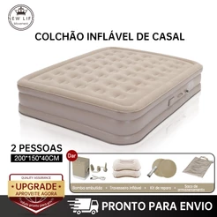 Colchão Inflável Queen Cama De Campanha Bomba Inflável Com Bateria De Lítio Integrada
