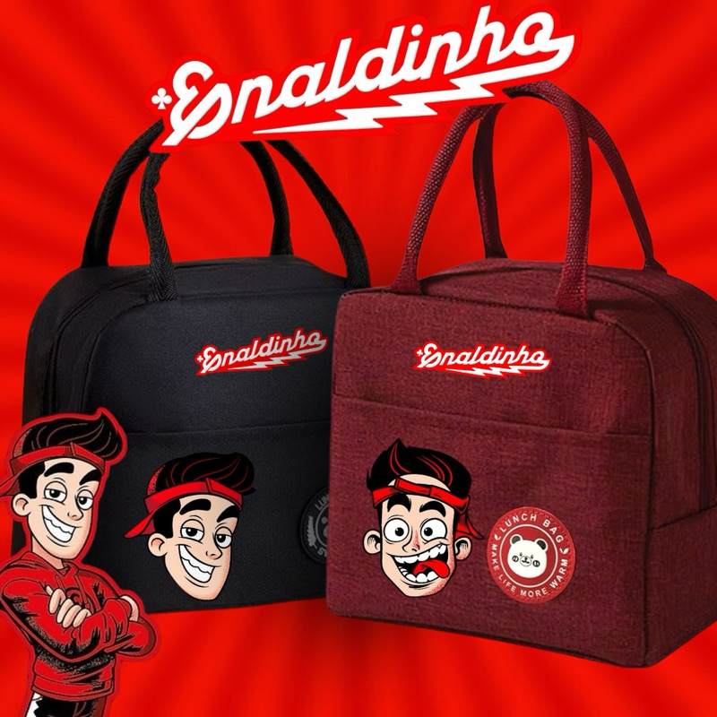 Bolsa Térmica Enaldinho - Lancheira - Isolamento Térmico - Espaçosa - Fitness Escola Trabalho Lazer - Marmita