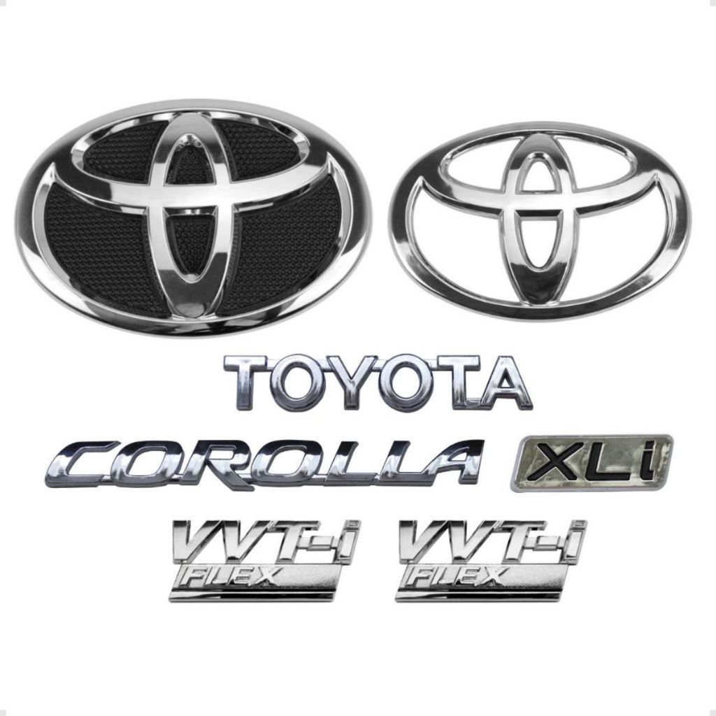 Emblemas Toyota Corolla Xli Vvt-i Flex Logo Mala Logo Grade 2009 2010 2011 2012 2013 2014