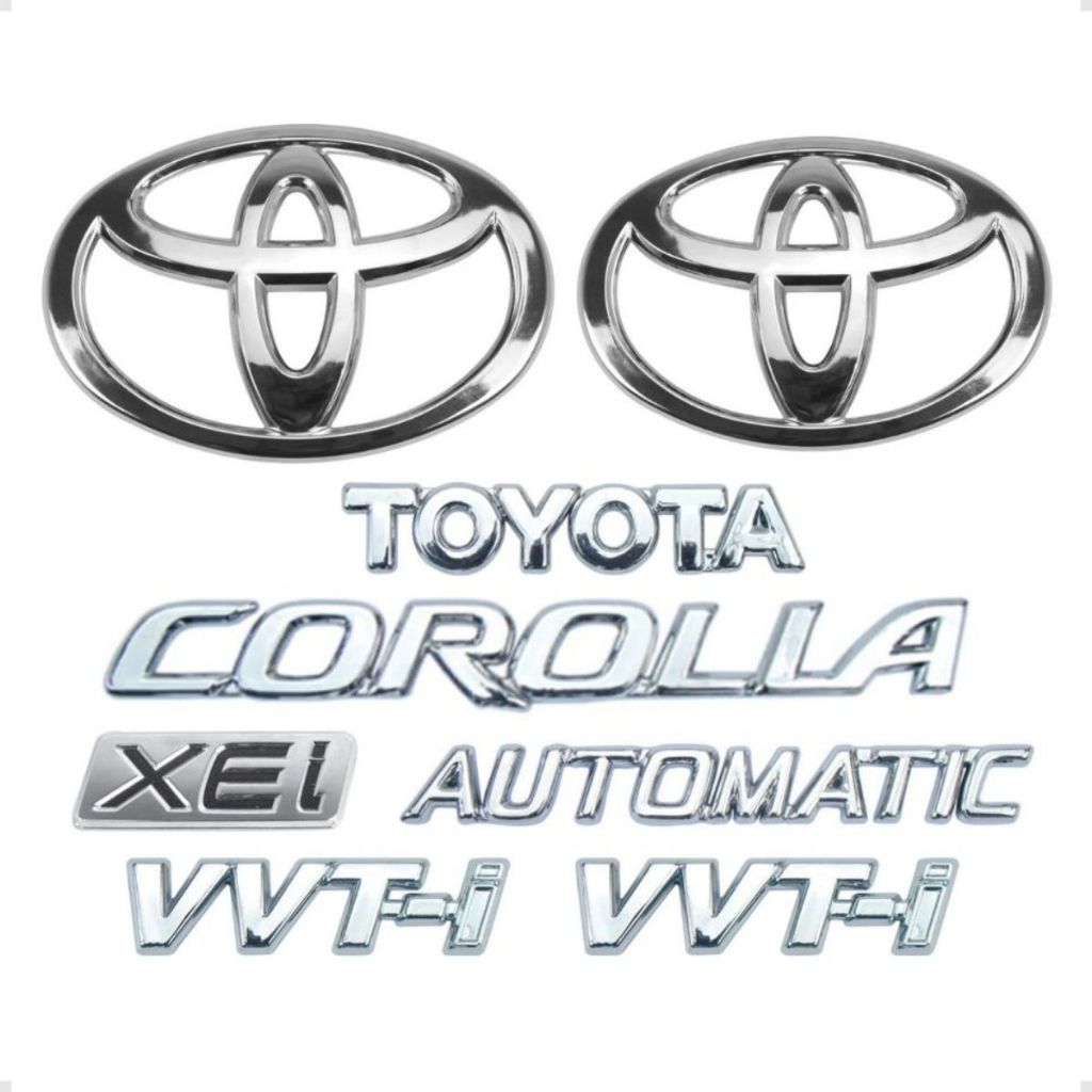Emblemas Toyota Corolla Xei Automatic Vvt-i Logo Grade E Logo Mala 2003 2004 2005 2006 2007 2008
