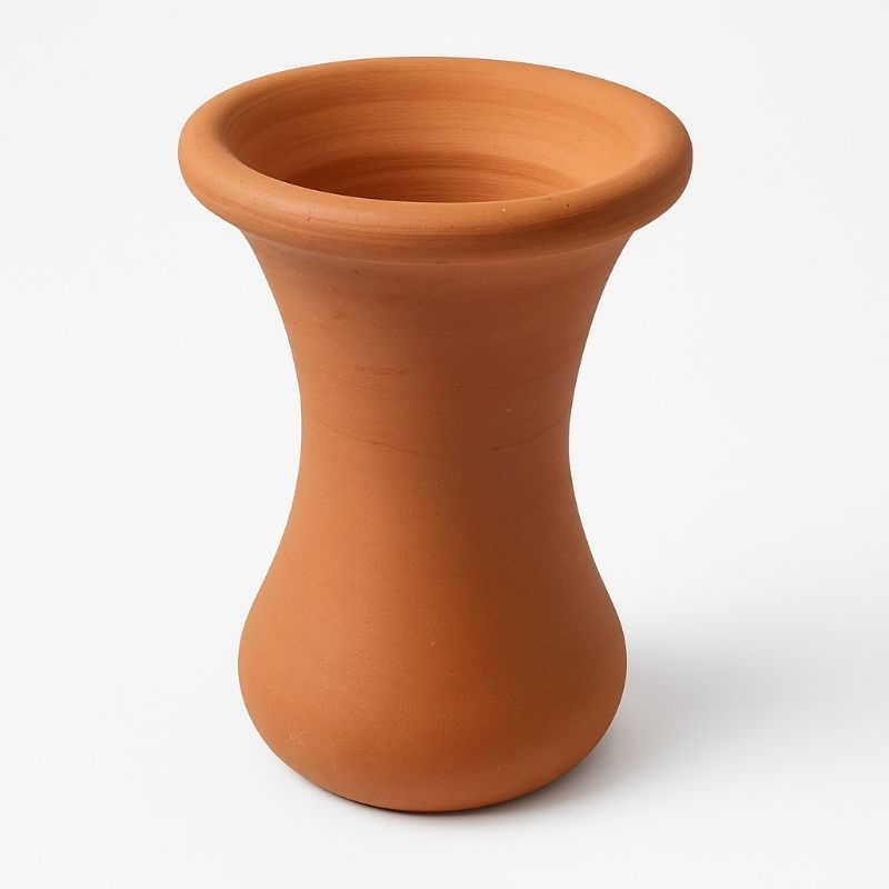 Vaso de Barro Artesanal Carretel - Plante Com Elegância