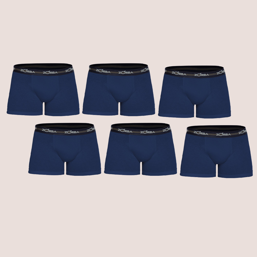 Kit Com 6 Cuecas Boxer Sem Etiquetas Costuradas Modelagem Que Não Aperta E Ajuste Seguro Zorba