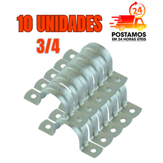 10 Abraçadeiras de Metal Canos e Tubulações Tipo U 3/4'' em Oferta na Shopee