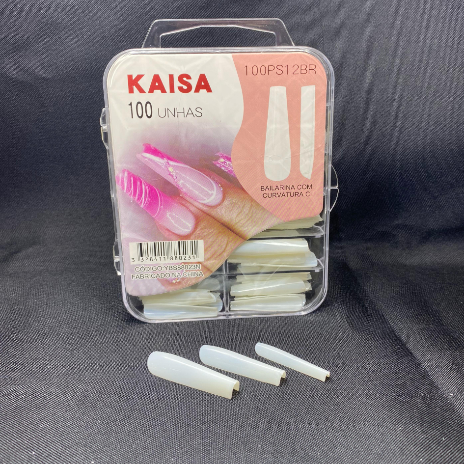 Postiça Bailarina Com Curvatura C Leitosa 100 Peças - Kaisa