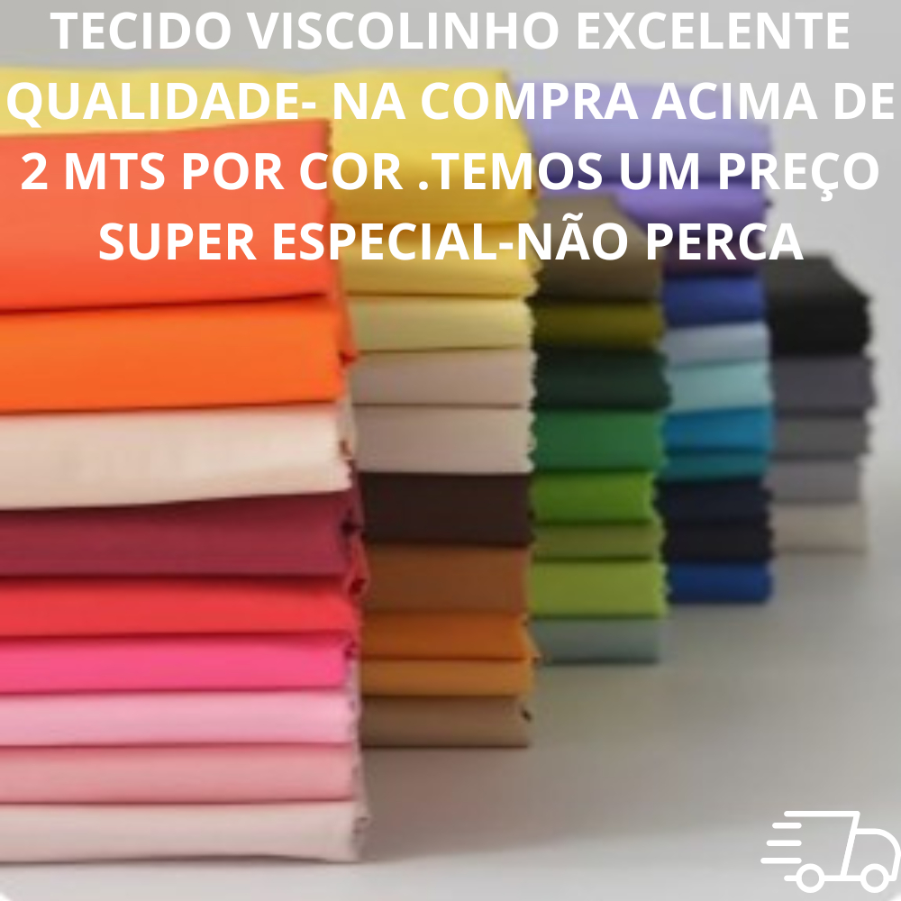 "Tecido Viscolinho 100% Viscose 1,40m Largura - Premium Leve Para Vestidos e Camisaria - Metro Inteiro"