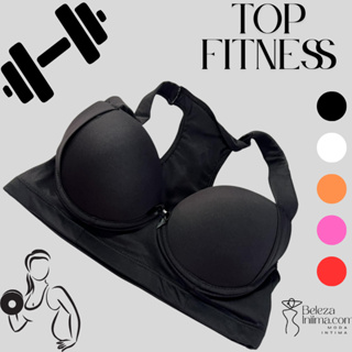 Top Sutiã Fitness Cropped Nadador Alça com Bojo Push Up Lingerie Confortável Academia em Oferta na Shopee