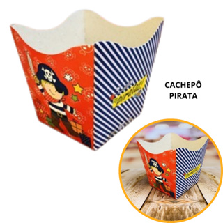 10~50 KIT CACHEPÔ FESTA PIRATA 9X9X7CM VAZO DECORAÇÃO 52.1 ( NC TOYS CACHEPÔ ) em Oferta na Shopee