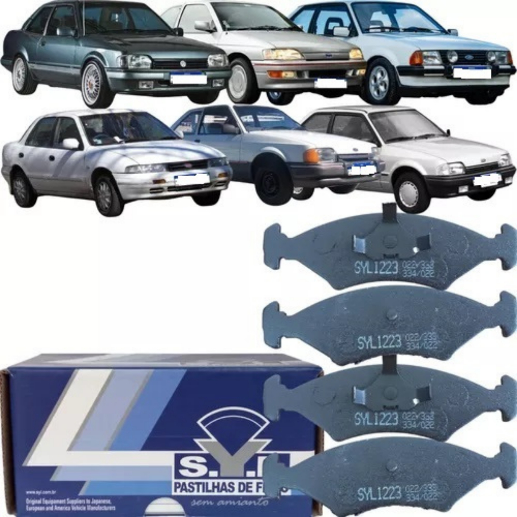 Pastilha Freio Dianteira SYL Escort 1993 até 1993 Hobby 1992 até 1995 Verona Apollo 1990 até 1992
