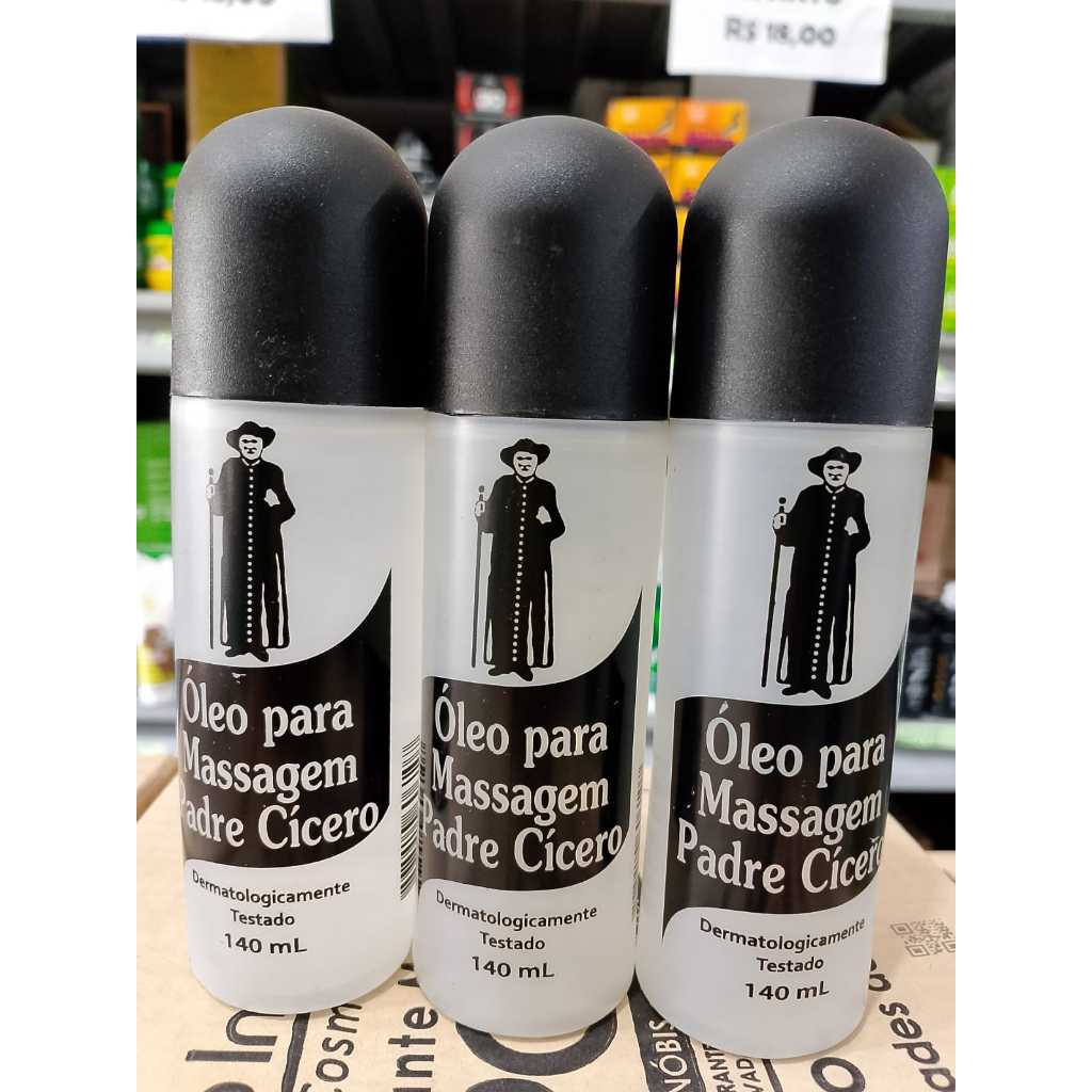 Kit C/3 Unidades Óleo Para Massagem Padre Cícero 140Ml