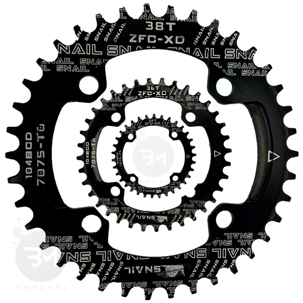 Coroa Única Para Pedivela De Bike Bcd 104mm 4 Furos 32-38 Dentes — imagem 2 de 2