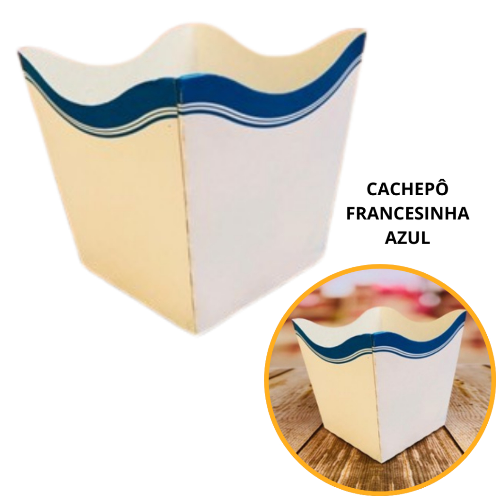 10~50 KIT CACHEPÔ FESTA FRANCESINHA AZUL  9X9X7CM VAZO DECORAÇÃO 2.47 ( NC TOYS CACHEPÔ ) em Oferta na Shopee