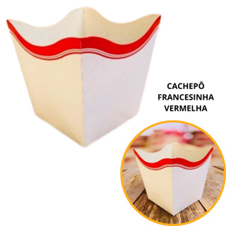 10~60 KIT CACHEPÔ FESTA FRANCESINHA  VERMELHA 9X9X7CM VAZO DECORAÇÃO 2.49 ( NC TOYS CACHEPÔ ) em Oferta na Shopee