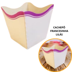 10~50 KIT CACHEPÔ FESTA FRANCESINHA LILÁS 9X9X7CM VAZO DECORAÇÃO 2.50 ( NC TOYS CACHEPÔ )(CHOCO)