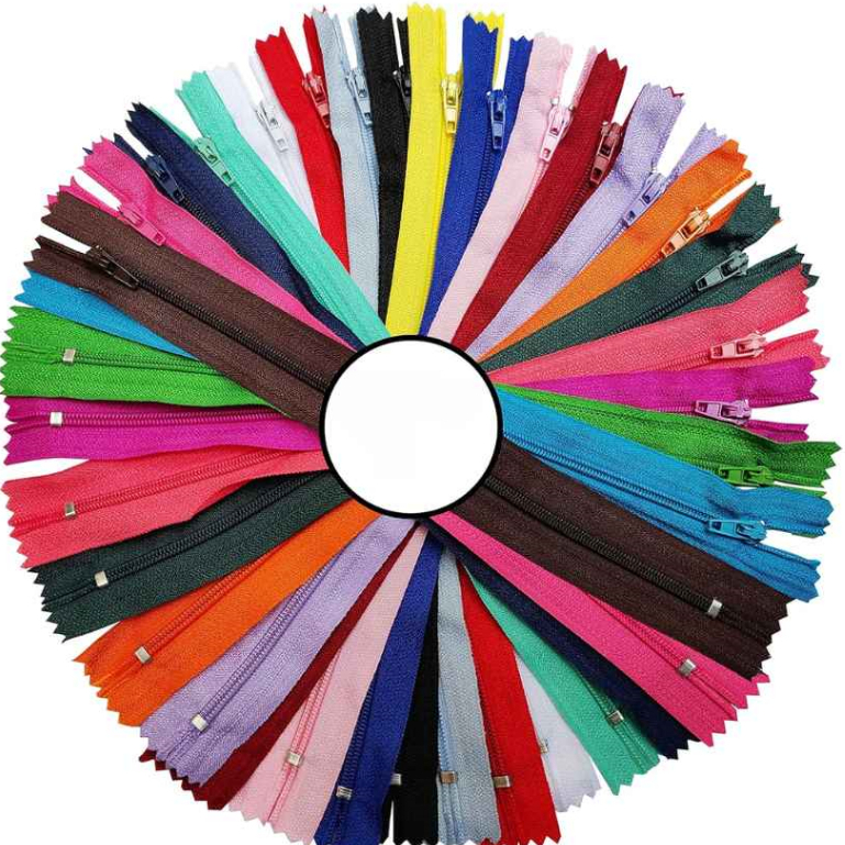 Zíper de Nylon Comum - Cores Variadas - Kit C/ 20 Unidades em Oferta na Shopee