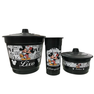 jogo kit pia plástico 3 peças lixeira em Oferta na Shopee