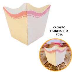 10~50 KIT CACHEPÔ FESTA FRANCESINHA ROSA 9X9X7CM VAZO DECORAÇÃO 2.58 ( NC TOYS CACHEPÔ )(CHOCO)