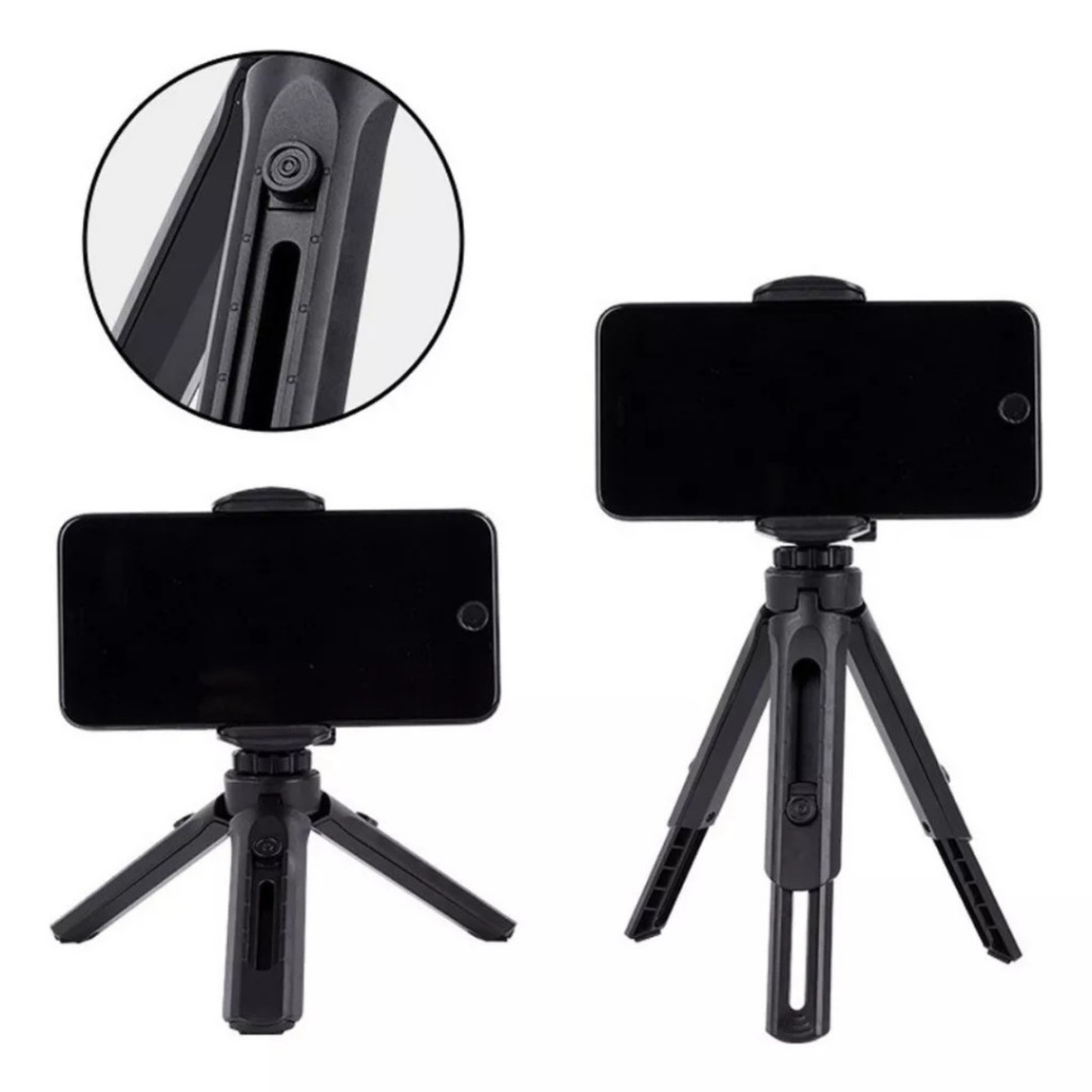 Kit 2 Mini Tripé Suporte Para Celular Universal Pau De Selfie Suporte Celular Com Controle