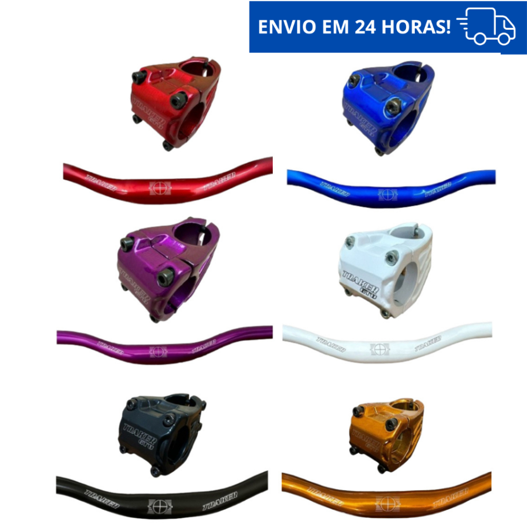 Guidão Mtb traker 31.8mm X 720mm Alumínio Curvo Cores +Mesa Avanço Suporte Guidão 31.8mm 45mm Mtb Bike Ahead Set