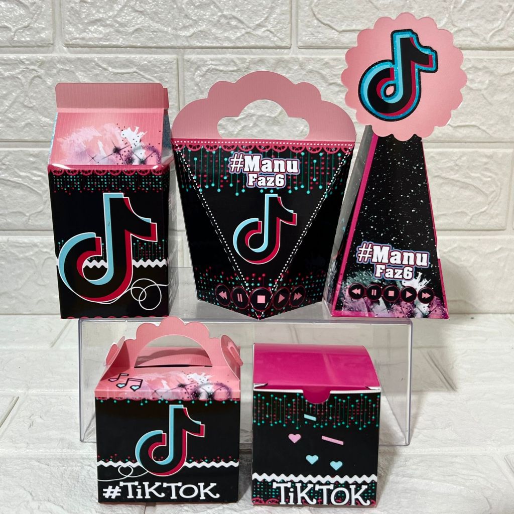Kit Festa Personalizada REDE SOCIAL - Caixinhas Personalizadas - Aniversário - Lembrancinhas (PAPEL FOTOGRÁFICO 180G)
