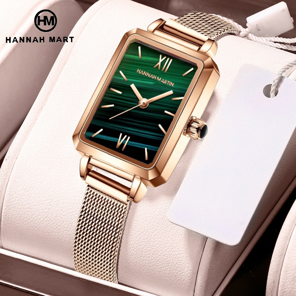 Hannah Martin Relogio Feminino Pulseira Estilo Retrô Pequenos Relógios À Prova D'água Com Pulseira De Malha