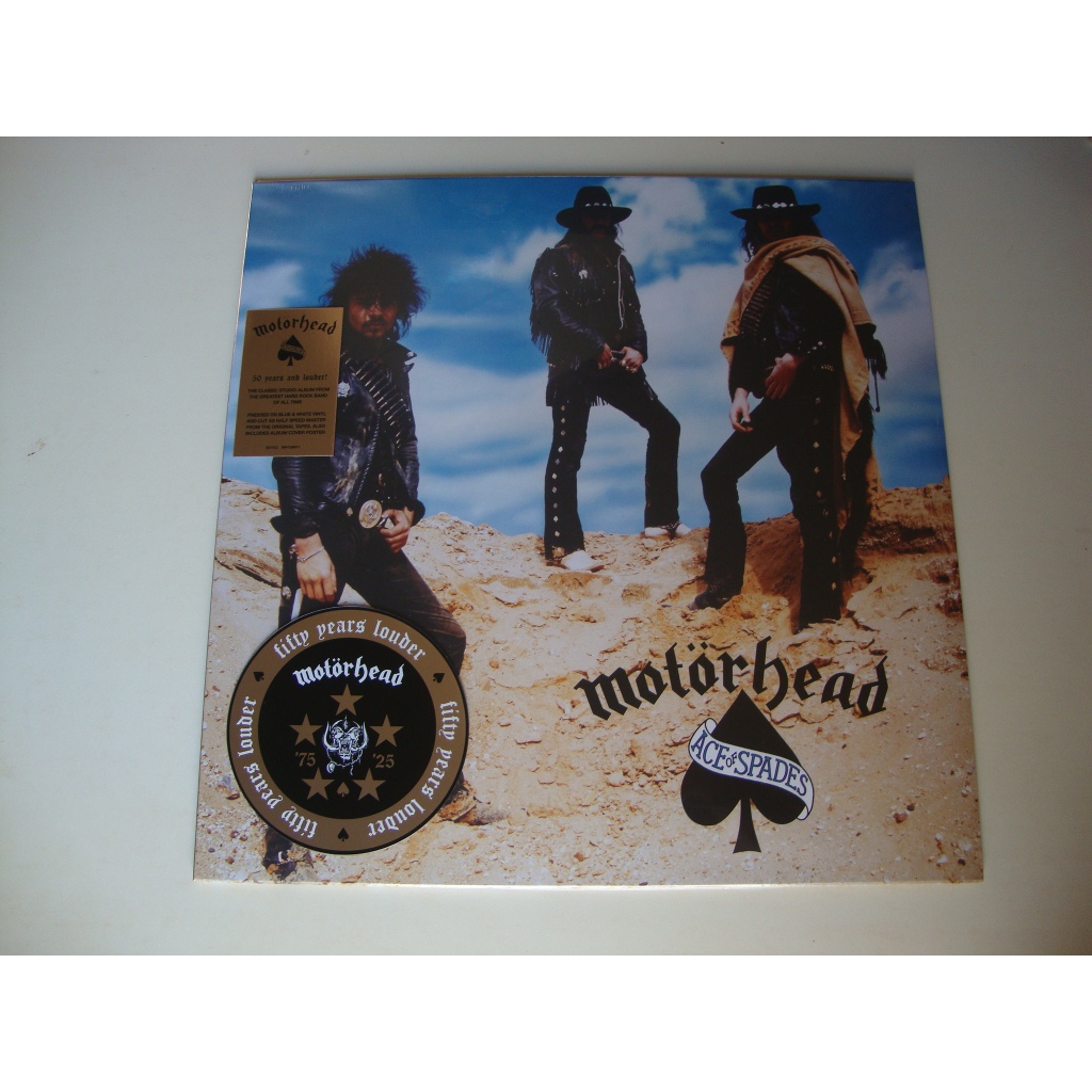 LP – Vinil – Motorhead - Ace Of Spades ( Blue & White Vinyl - 50 years and louder ) - Importado, Lacrado.