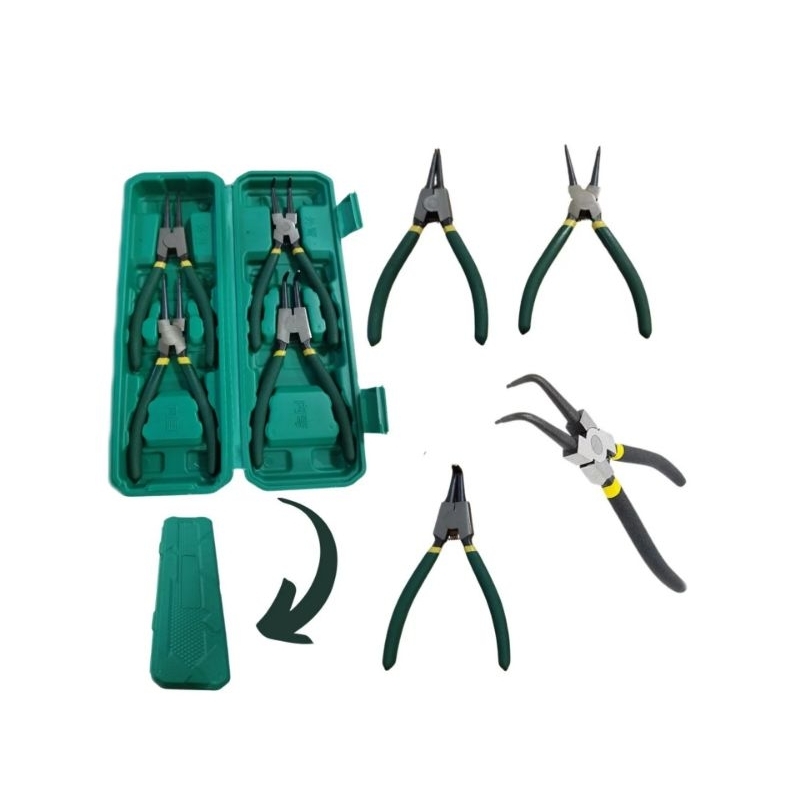 Jogo 4 alicates para anéis, externo, interno, reto e curvo em Oferta na Shopee