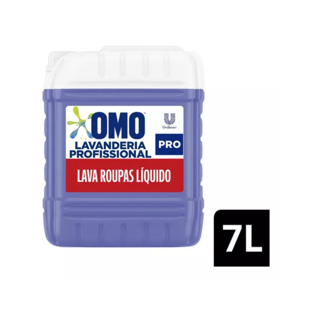 Lava Roupas Lavanderia Pro Líquido 7L Omo