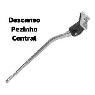 Descanso Pezinho Pedaleira Apoio Central Fixo Cromado Reforçado Bicicleta Aro 26 Bike
