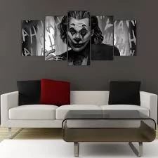 Quadro Decorativo Coringa Joker Vilão Batman Gotham Loucura Crime Noir Psicopata Filme